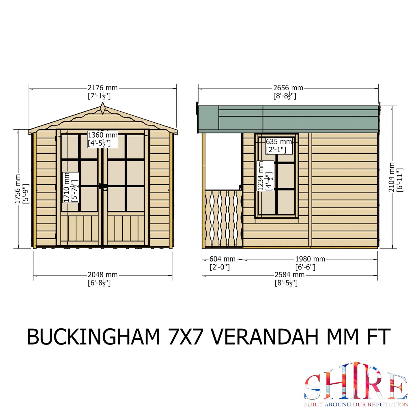 Shire Buckingham Pressure treated  7x7