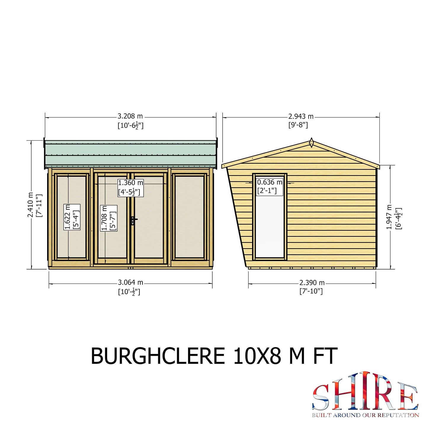 Shire Burghclere 10x8 Loglap