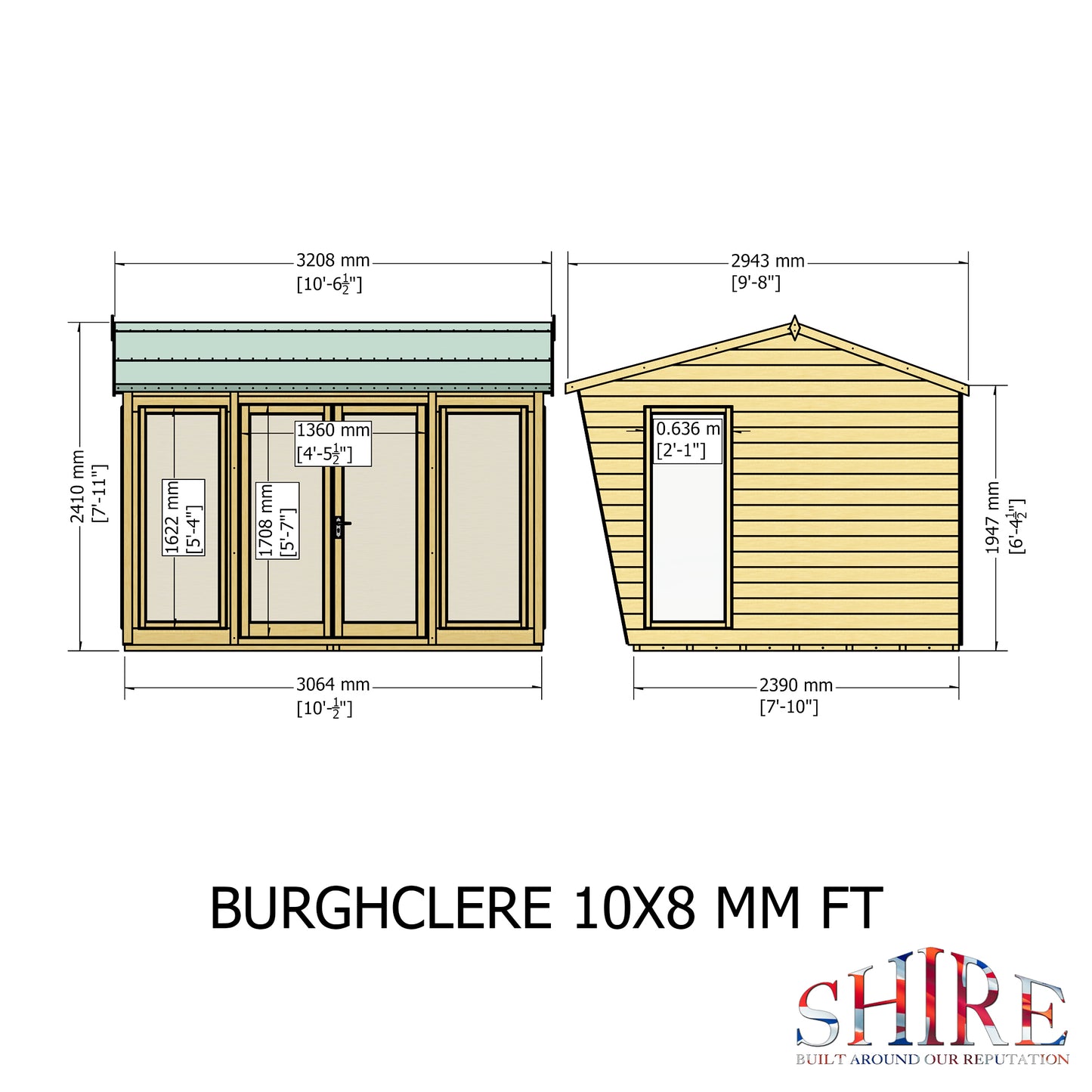 Shire Burghclere 10x8 Loglap