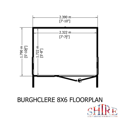 Shire Burghclere 8x6 Loglap