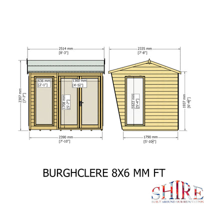 Shire Burghclere 8x6 Loglap