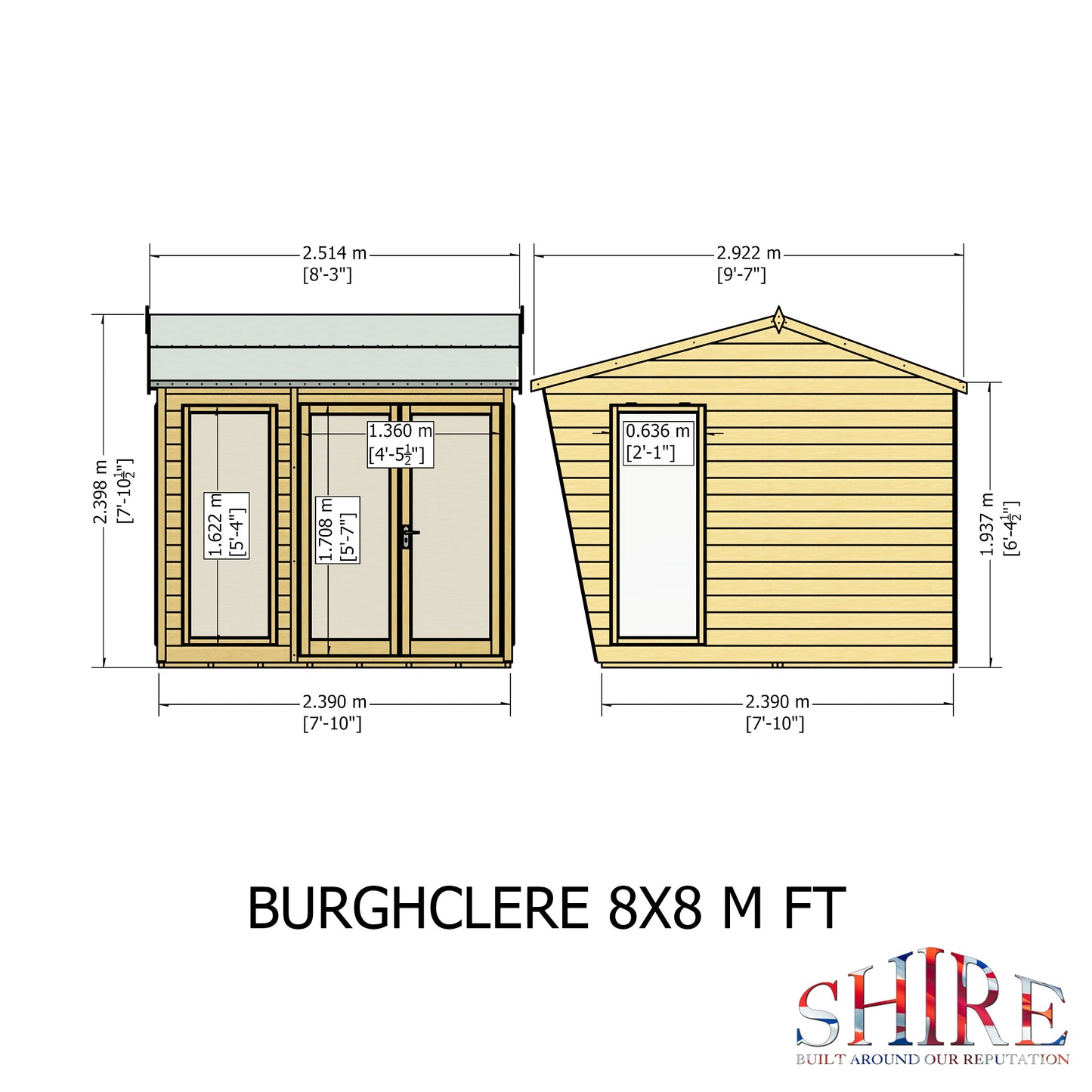 Shire Burghclere 8x8 Shiplap