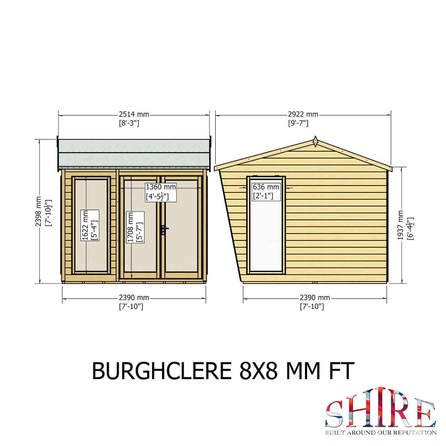 Shire Burghclere 8x8 Loglap