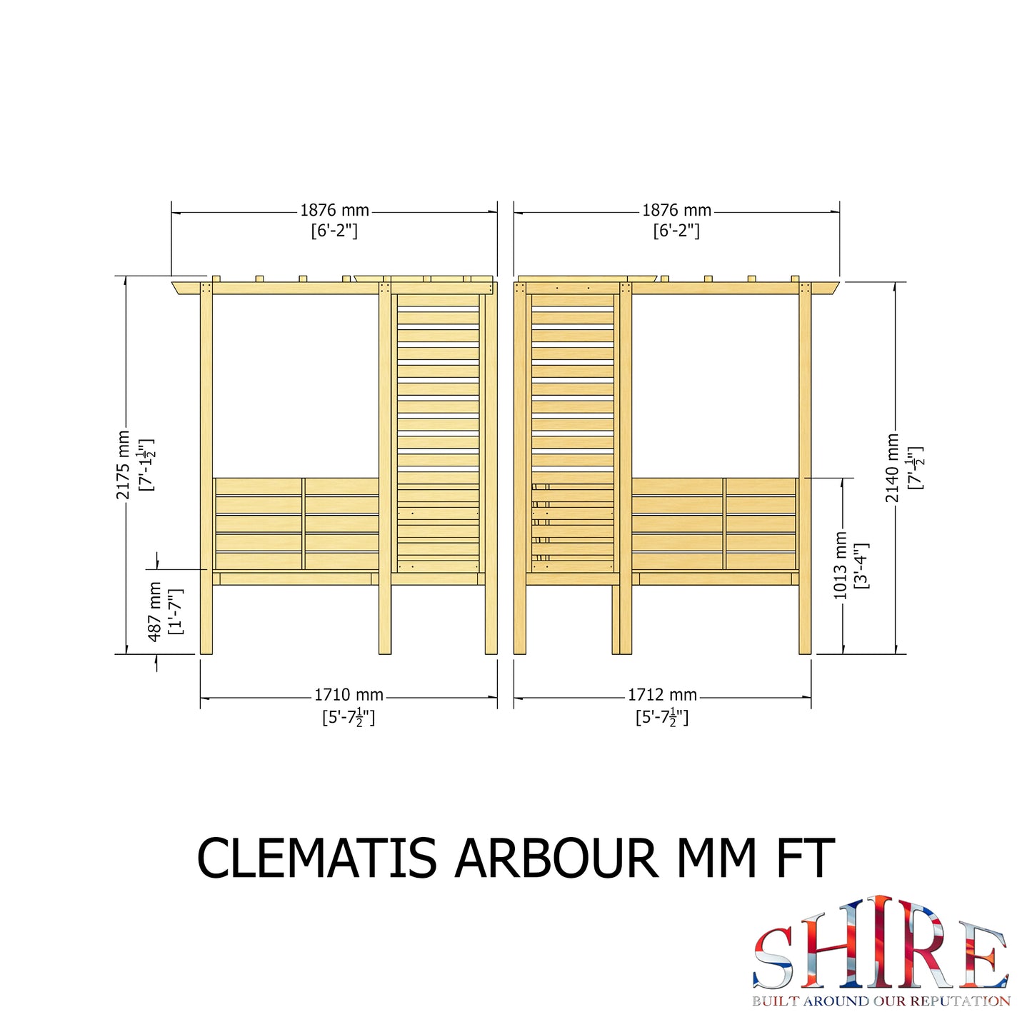 Shire Clematis Arbour Pressure treated