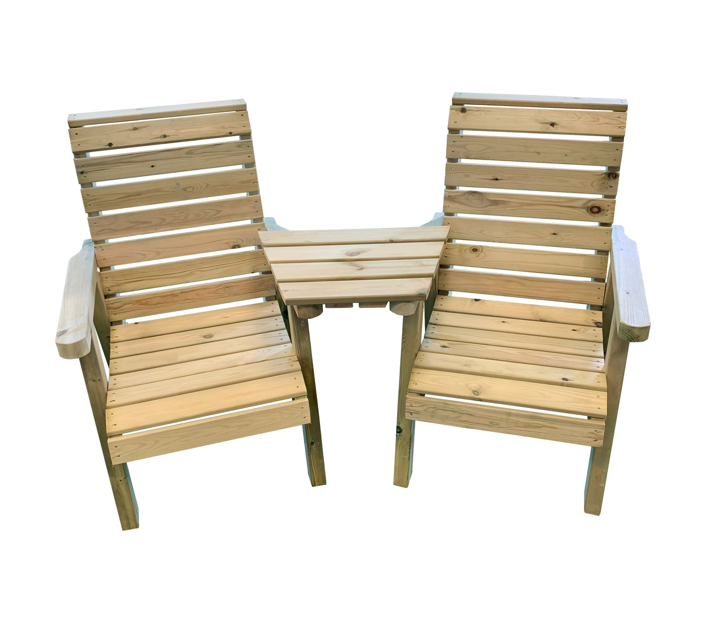 Churnet Valley Clover Love Seats With Angled Tray