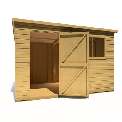 Shire Caldey Single Door 10x6 Shiplap Style D