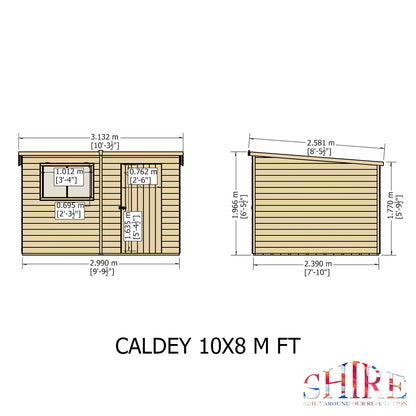 Shire Caldey Single Door 10x8 Loglap Style C