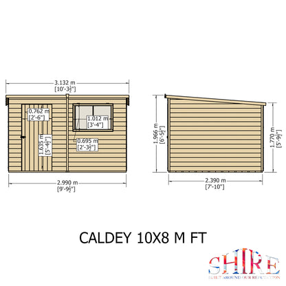 Shire Caldey Single Door 10x8 Shiplap Style D