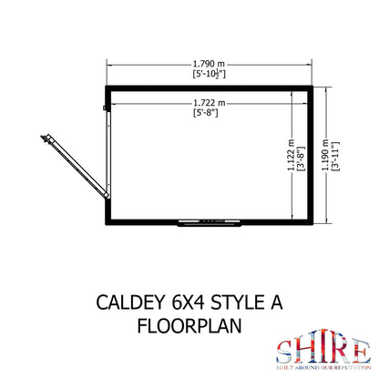 Shire Caldey Single Door 6x4 Loglap  Style A