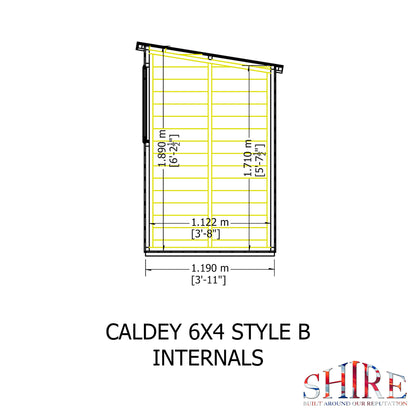 Shire Caldey Single Door 6x4 Shiplap Style B