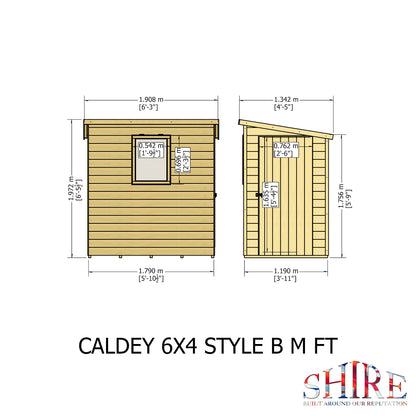 Shire Caldey Single Door 6x4 Loglap  Style B