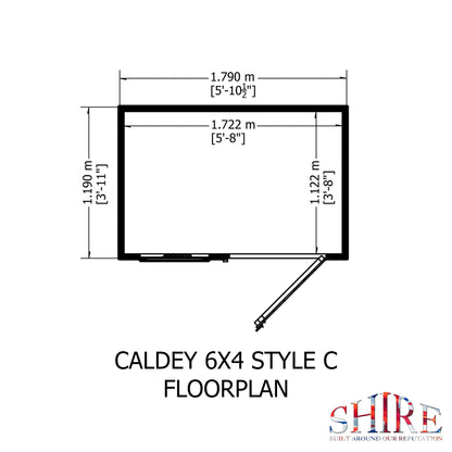 Shire Caldey Single Door 6x4 Loglap  Style C