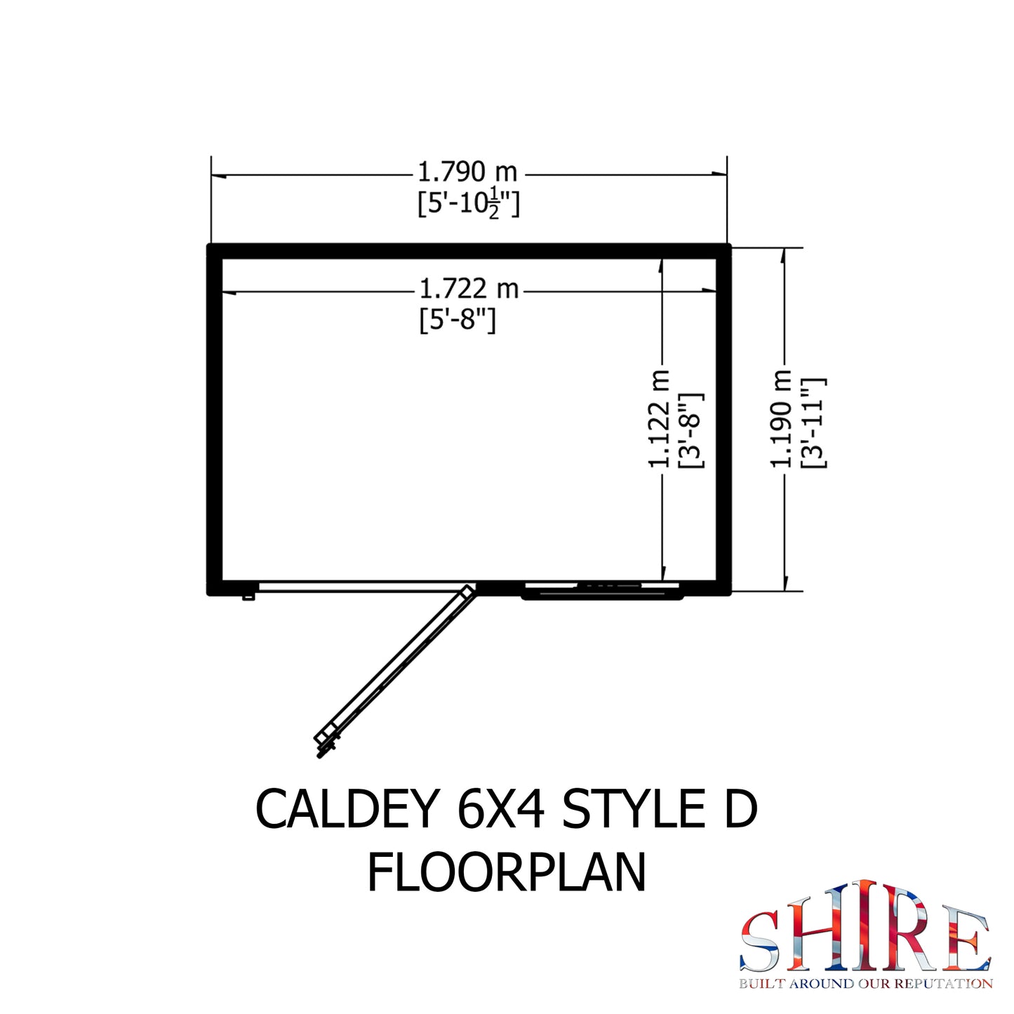 Shire Caldey Single Door 6x4 Loglap  Style D