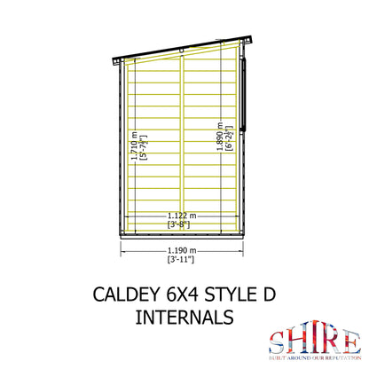 Shire Caldey Single Door 6x4 Loglap  Style D