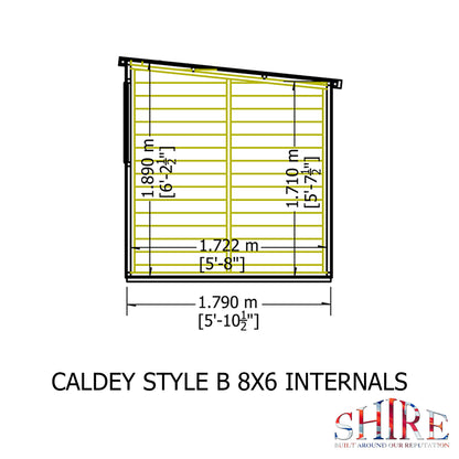 Shire Caldey Single Door 8x6 Loglap  Style B