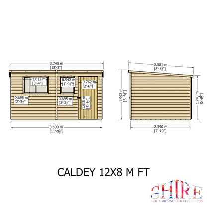 Shire Caldey Single Door 12x8 Loglap Style C