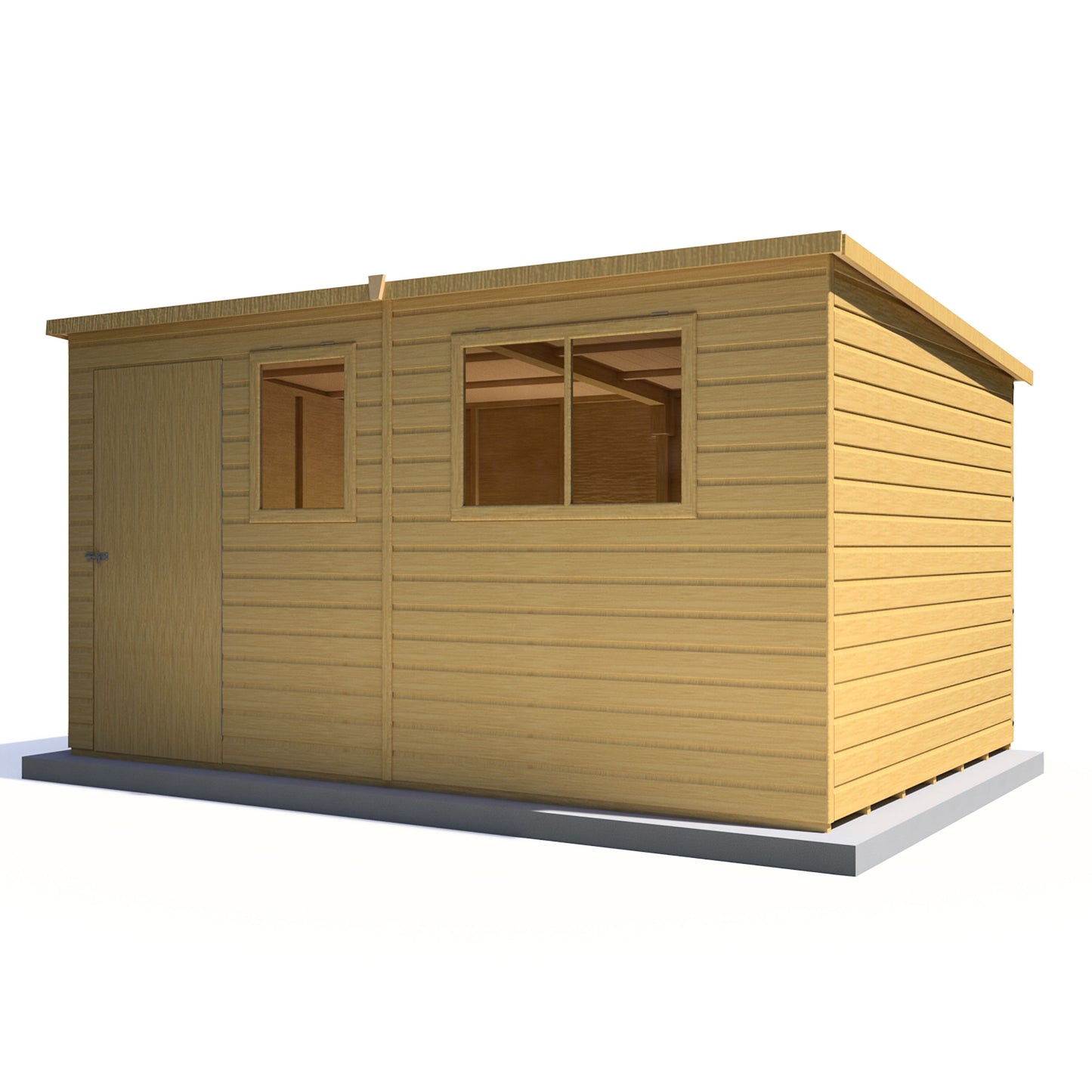 Shire Caldey Single Door 12x8 Shiplap Style D