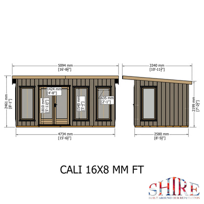 Shire Cali 16x8 Pent 1