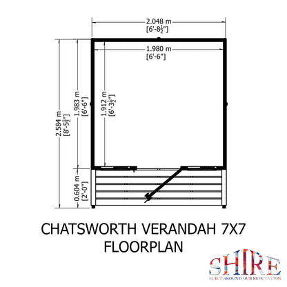 Shire Chatsworth & Verandah 7 x 7