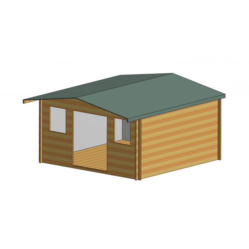 Shire Clipstone 14Gx14 Log Cabin (28mm - 70mm Logs)