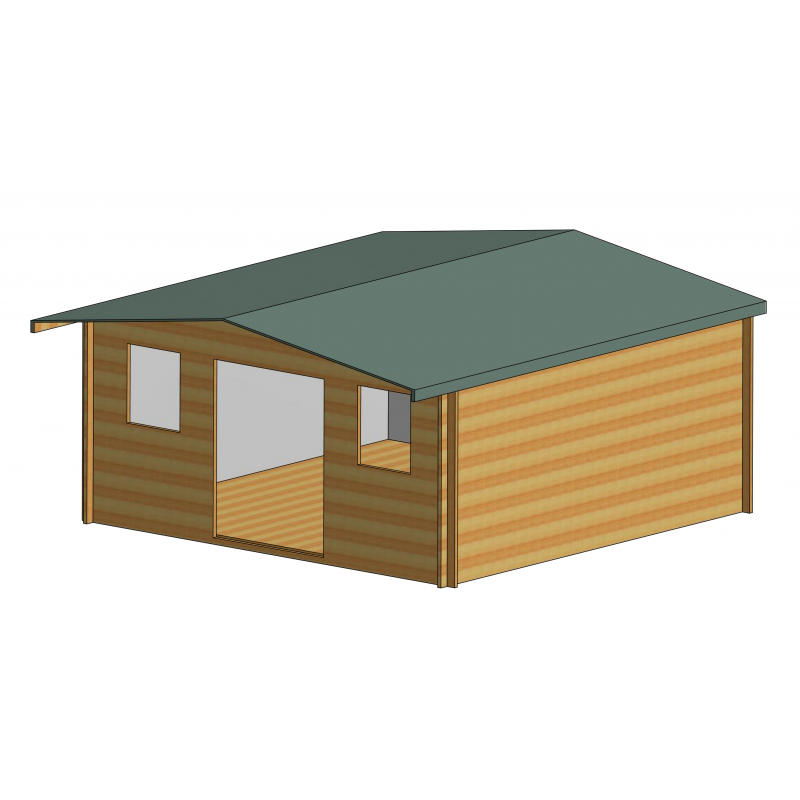 Shire Clipstone 16Gx16 Log Cabin (28mm - 70mm Logs)