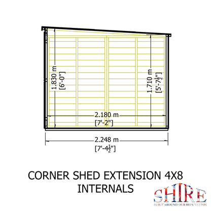 Shire Barclay With Side Shed	8 x 12