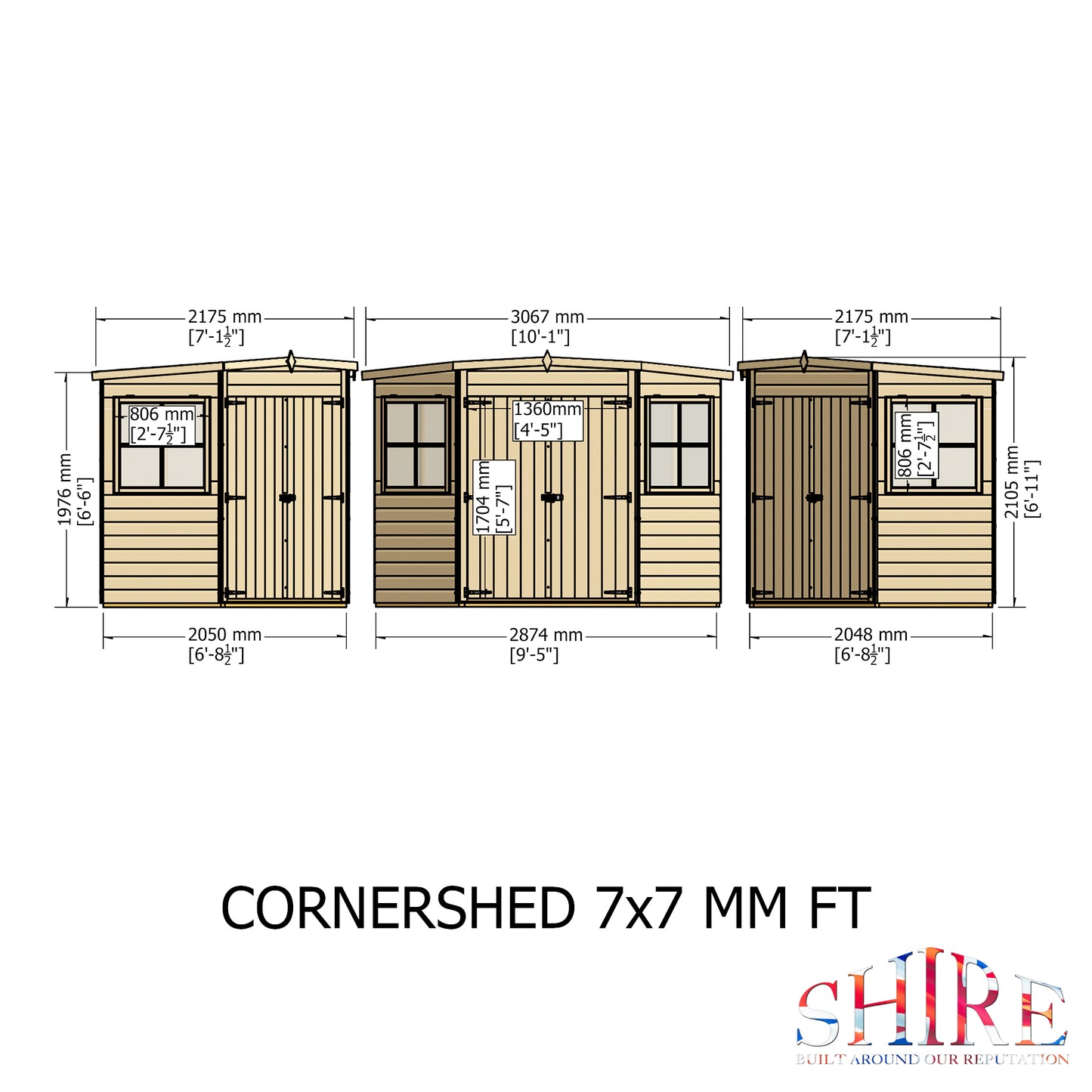 Shire Corner Shed 7 x 7