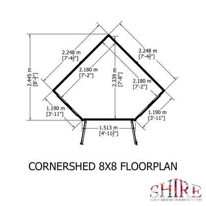 Shire Corner Shed 8 x 8