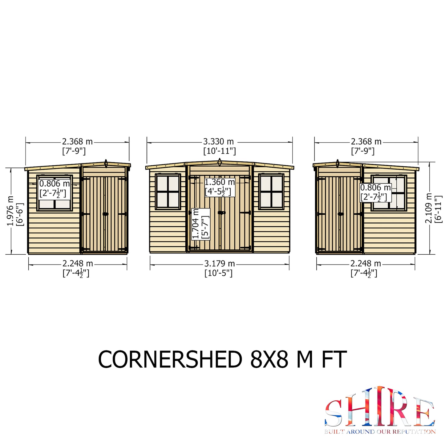 Shire Corner Shed 8 x 8