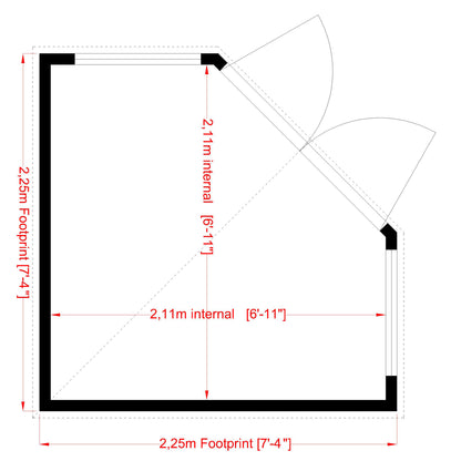 Shire Corner Shed 8 x 8