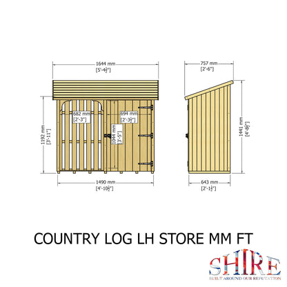 Shire Country Log Store 5x2