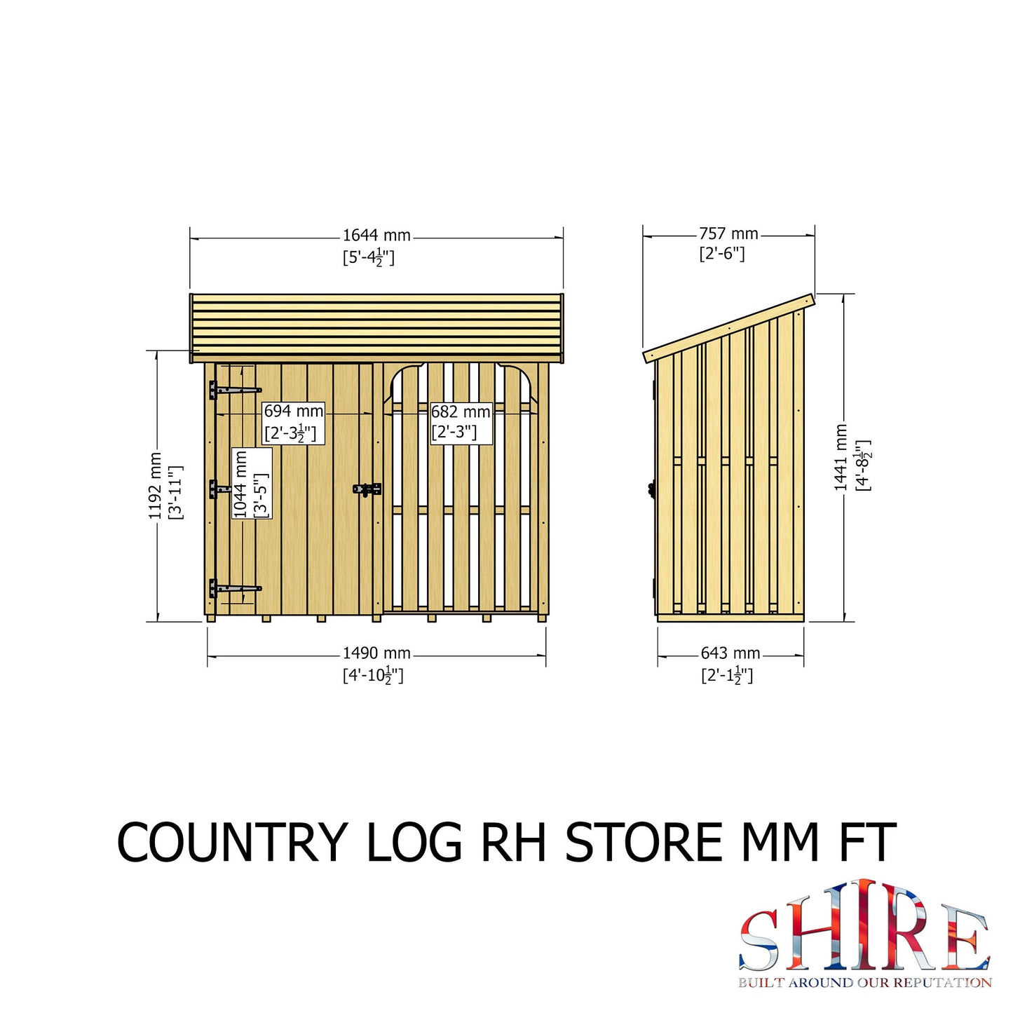 Shire Country Log Store 5x2