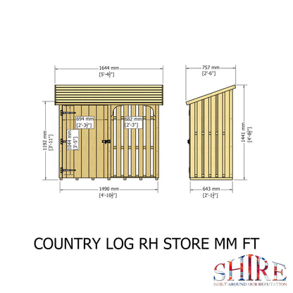 Shire Country Log Store 5x2