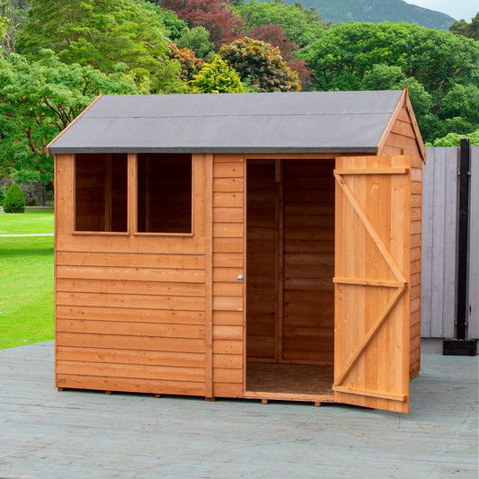 Shire Overlap 8x6 Single Door Reverse Apex Amaryllis 8x6