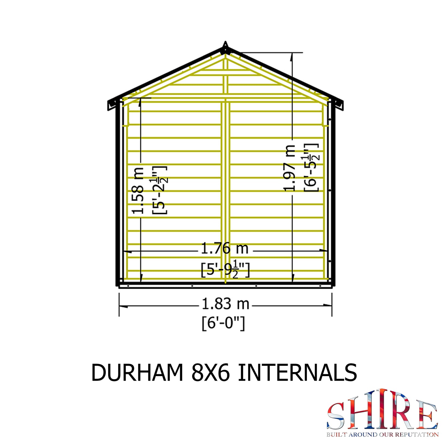 Shire Durham Single Door 8 x 6