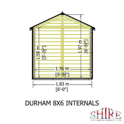 Shire Durham Single Door 8 x 6