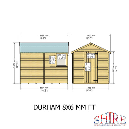 Shire Durham Single Door 8 x 6