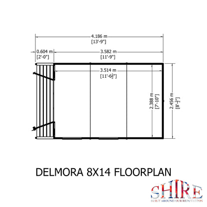 Shire Delmora 8x14 INC Verandah