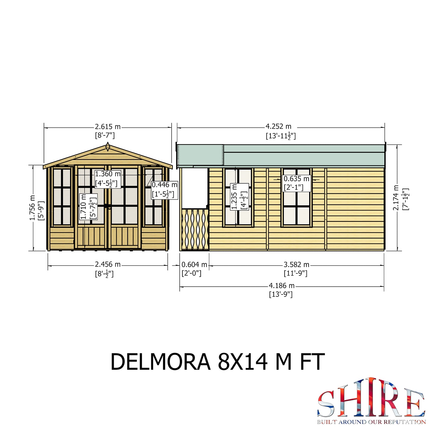 Shire Delmora 8x14 INC Verandah