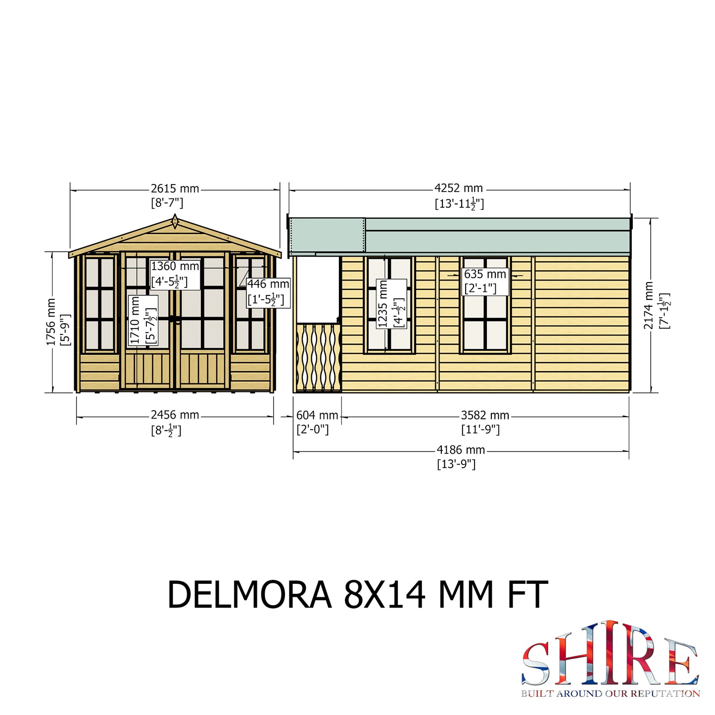 Shire Delmora 8x14 INC Verandah