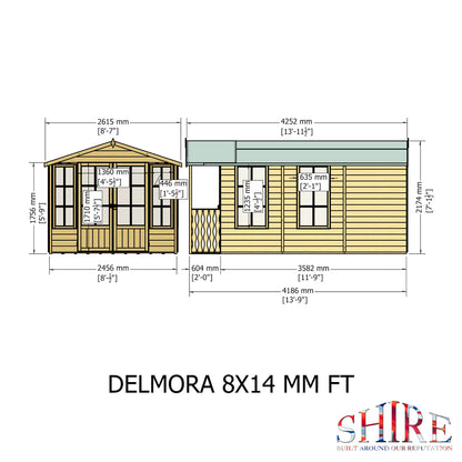 Shire Delmora 8x14 INC Verandah