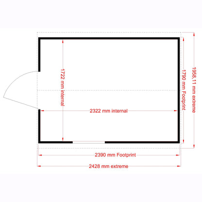 Shire Durham Single Door 8x6