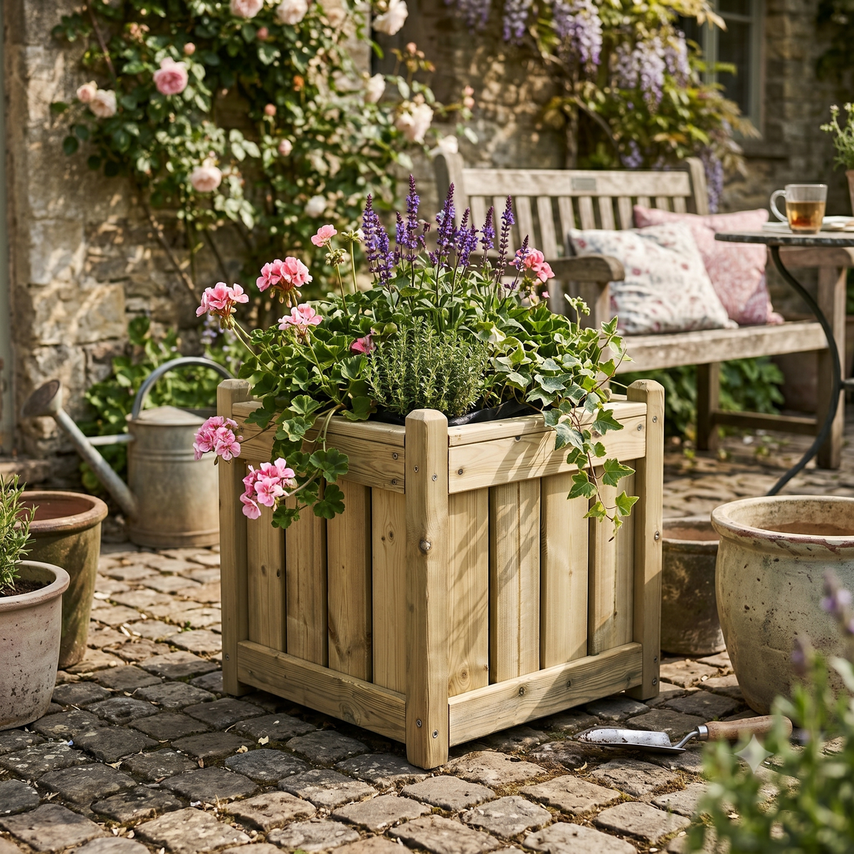 Churnet Valley Elegant Square Planter