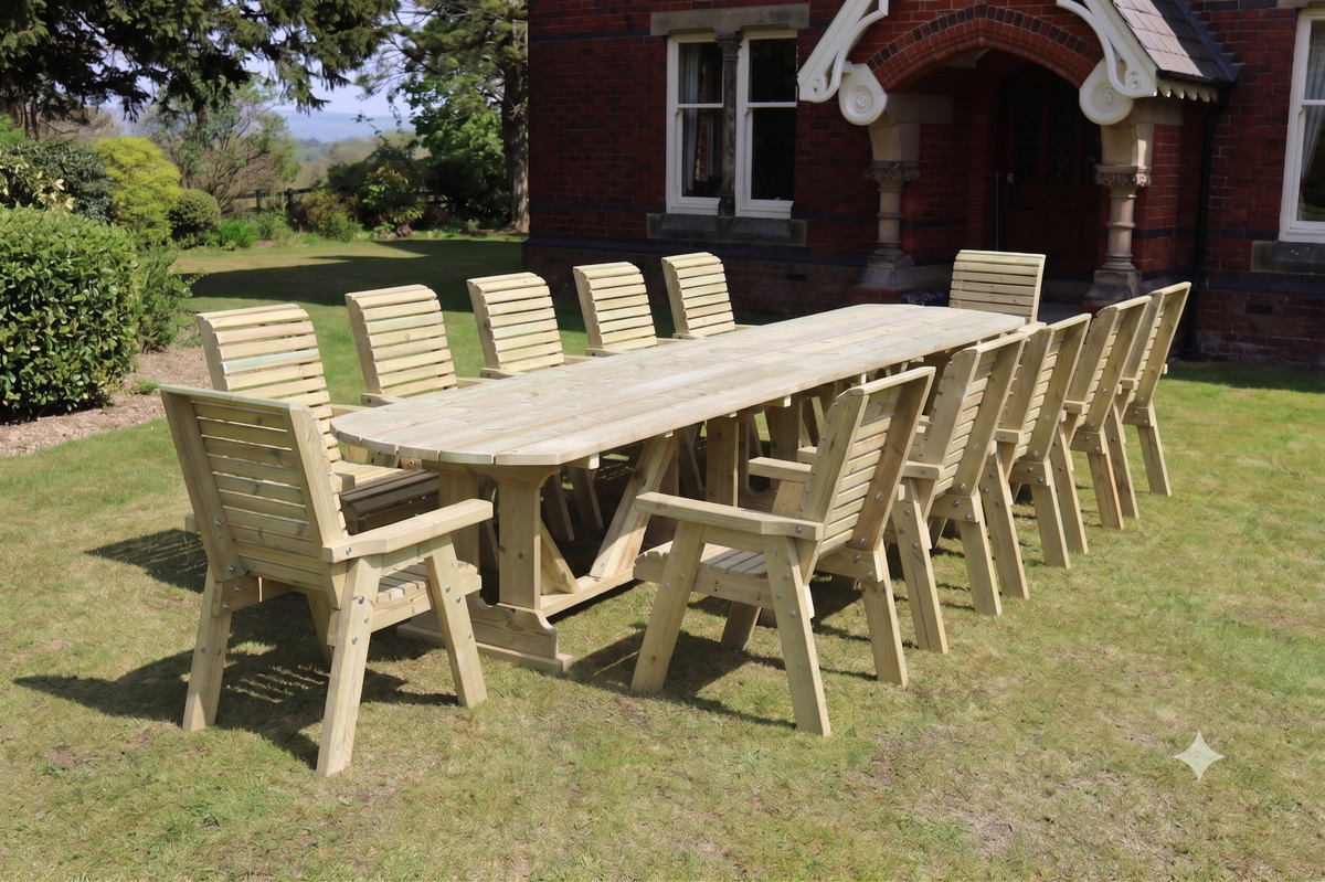 Churnet Valley Ergo Large 12 Seater Set 12Xc 4M Table