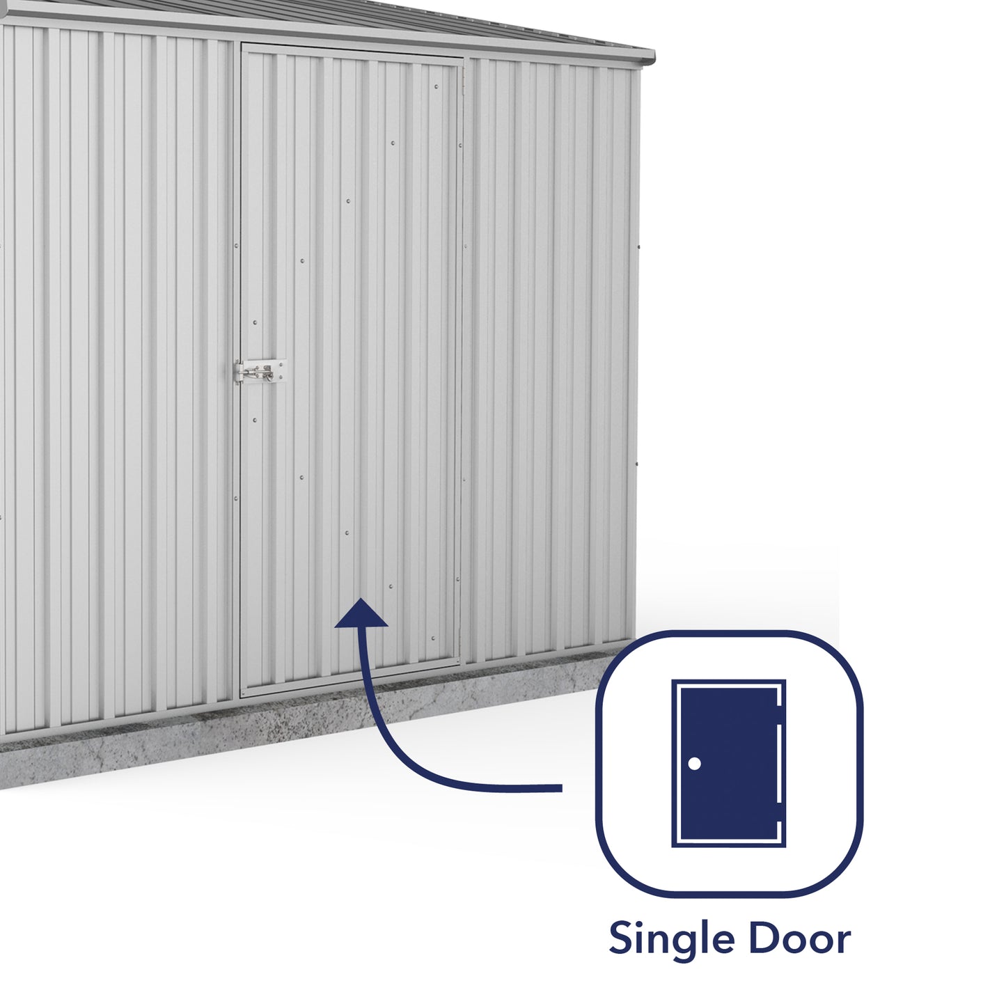 Mercia Absco 7' 5 x 5 Titanium Easy Build Pent Metal Shed