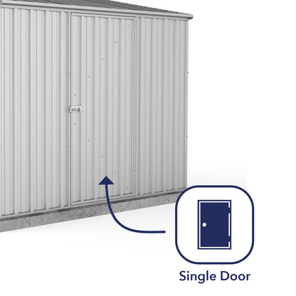 Mercia Absco 7' 5 x 5 Titanium Easy Build Pent Metal Shed