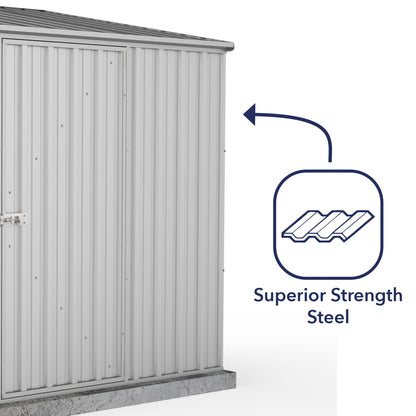 Mercia Absco 7' 5 x 5 Titanium Easy Build Pent Metal Shed