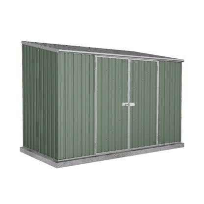 Mercia Absco 10 x 5 Pale Eucalyptus Easy Build Pent Metal Shed