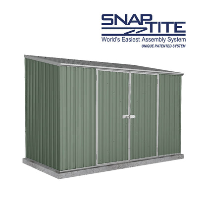 Mercia Absco 10 x 5 Pale Eucalyptus Easy Build Pent Metal Shed