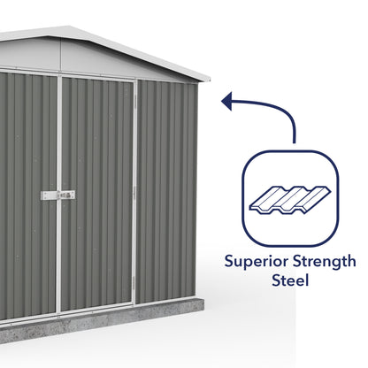 Mercia Absco 10 x 12 Woodland Grey Regent Easy Build Apex Metal Shed